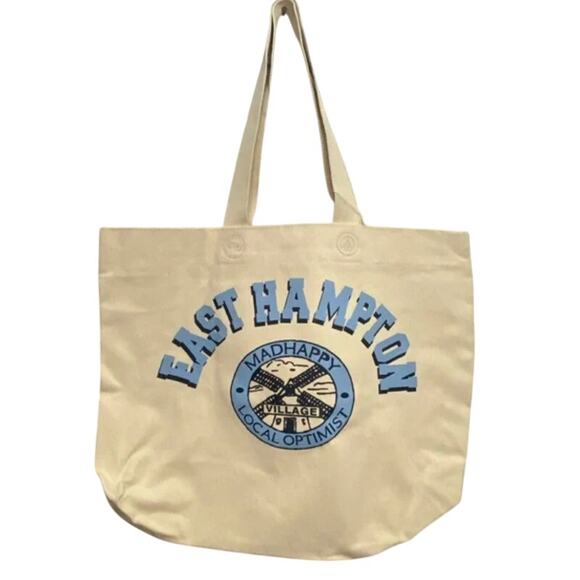 NWT‎ $120 Madhappy East Hampton Exclusive Wide Tote Bag Canvas in Natural - Picture 1 of 5